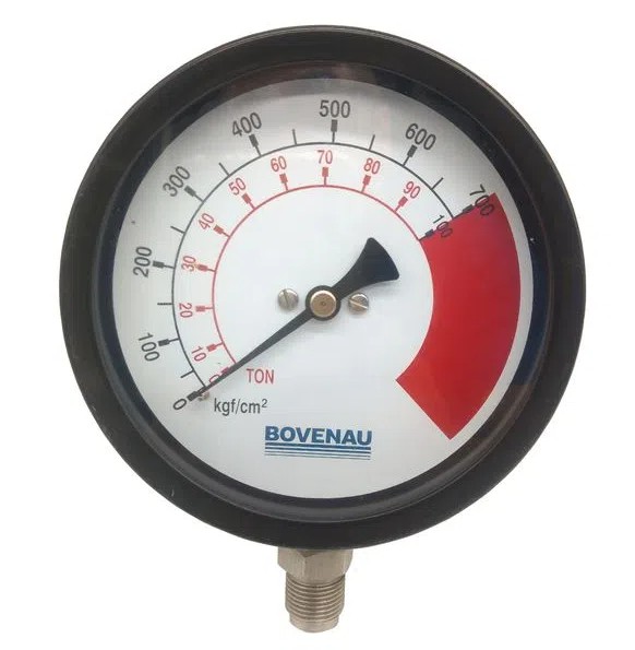 MANOMETRO 1/2 - 100 TON - VERTICAL - S/ GLICERINA (BOVENAU)