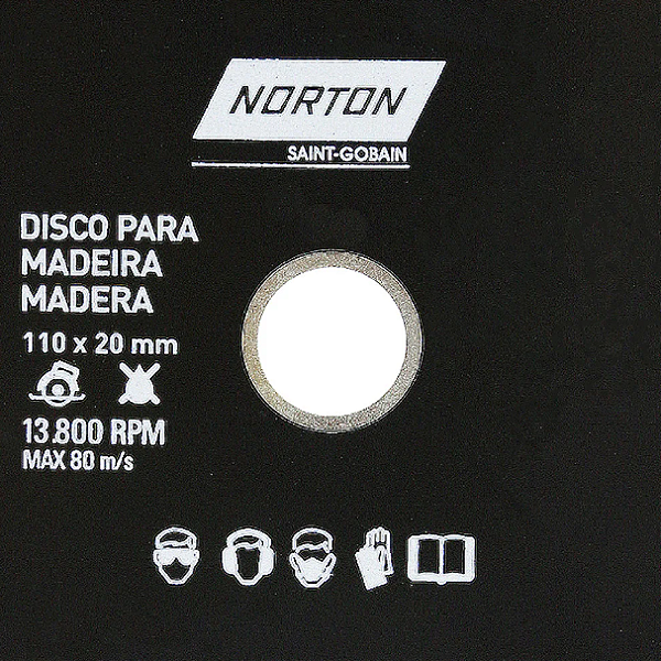 DISCO PARA MADEIRA 110X20MM - NORTON