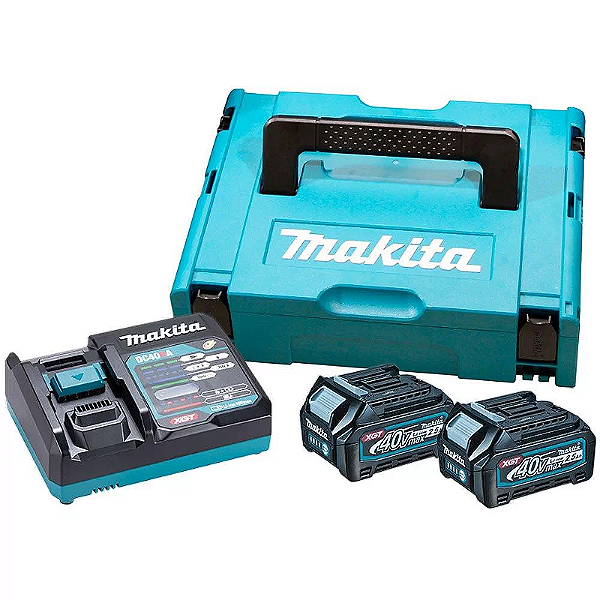 MAKITA - CARREGADOR DE BATERIA 40V DC40RC 2BAT C/MAL (XGT)