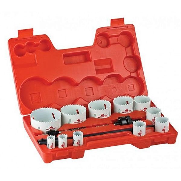WORKER - SERRA COPO BIMETALICA 19-76MM (JG 15PCS) C/ MALETA