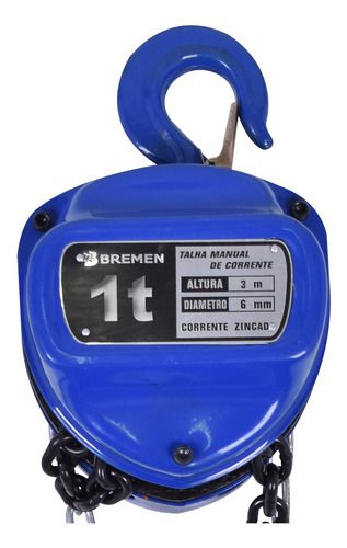 TALHA MANUAL DE CORRENTE 1 TON 3M - BREMEN