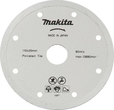 DISCO DIAMANT. CONTINUO 4.3/8 110MM (PORCELANATO) - MAKITA