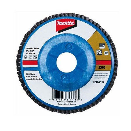 DISCO FLAP LIXA LAM. 7X7/8 POL. GR60 (ALUM) - MAKITA