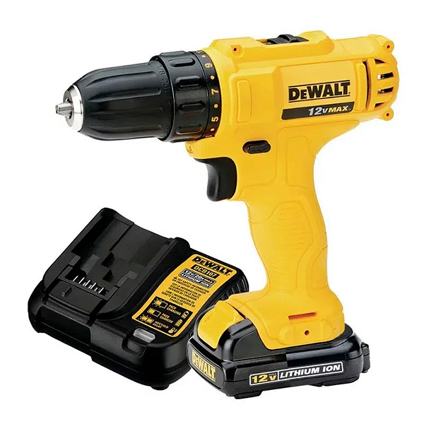 PARAFUSADEIRA/FURADEIRA 3/8 12V 1BAT C/CAR ION BIVOLT - DEW