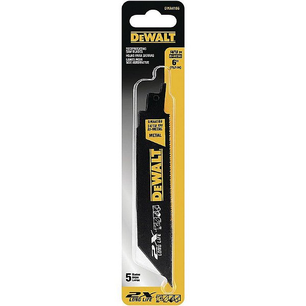 LAMINA 2X SERRA SABRE 6 14/18DPP (C/ 5 UND) - DEWALT