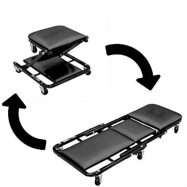 CARRO P/ MECANICO DOBRAVEL 2 EM 1 110KG - RIOSULTOOLS