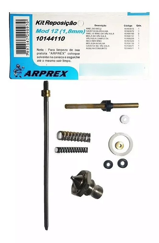 ARPREX - KIT REPOSICAO MODELO 12AIX (1.8MM)