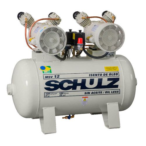 COMPRESSOR DE AR MSV 12 /100L 220V  60HZ ISENTO DE OLEO