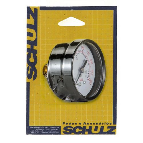 MANOMETRO 1/4 - 250 LBS - HORIZONTAL - SCHULZ