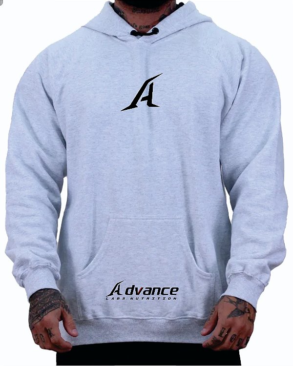 Blusa de Moletom com Capuz cor Alvejado Logo Advance Oficial
