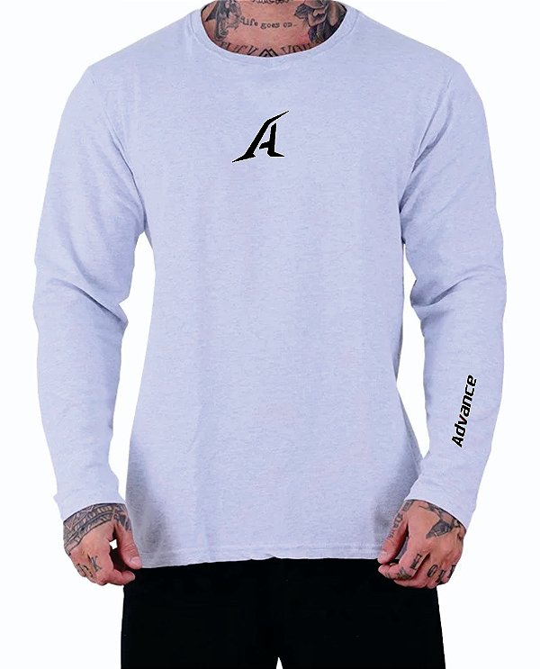Blusa Moletinho Masculina Premium cor Alvejado Logo Advance Oficial