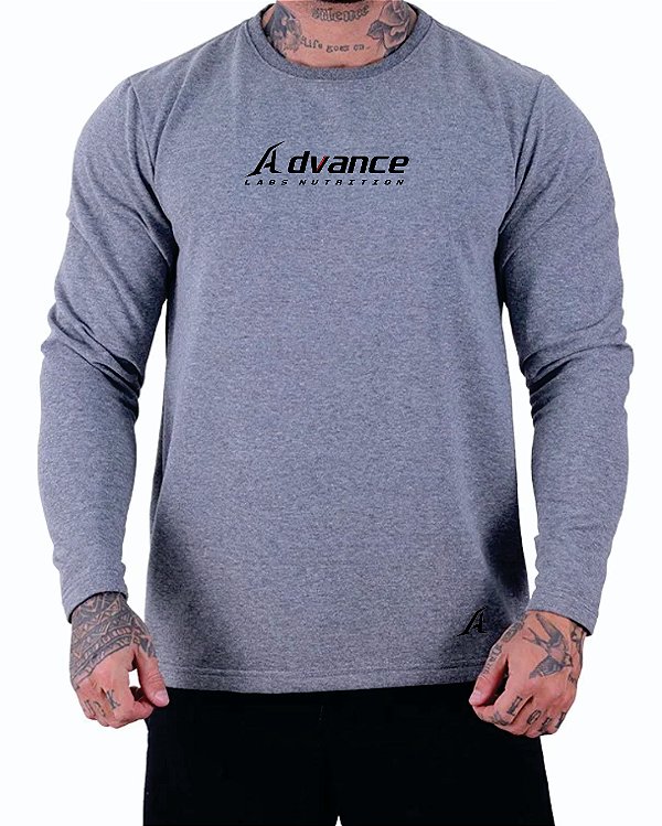 Blusa Moletinho Masculina Premium cor Cinza Advance Labs