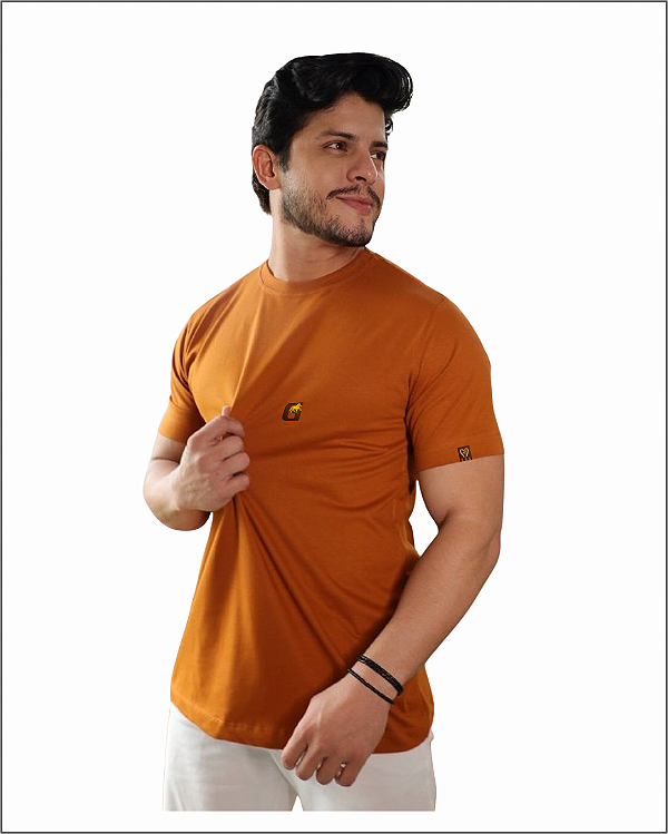 Camiseta Masculina Básica Menegotti Favo de Mel