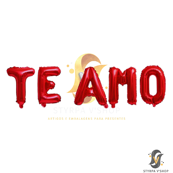 Balão TE AMO Metalizado 40Cm