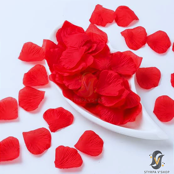 Pacote Com 100 Petalas de Rosas Artificiais Vermelhas