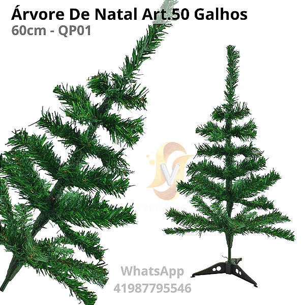 Árvore De Natal Artificial 50 Galhos (60cm)