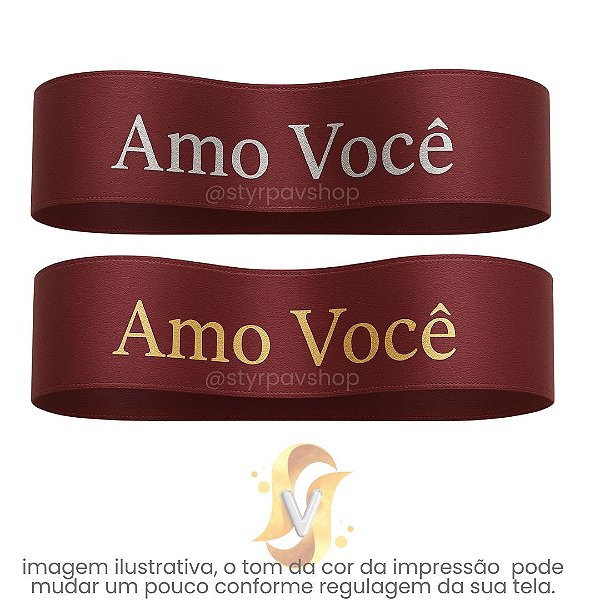 Fita MARSSALA de Cetim Personalizada 30mm