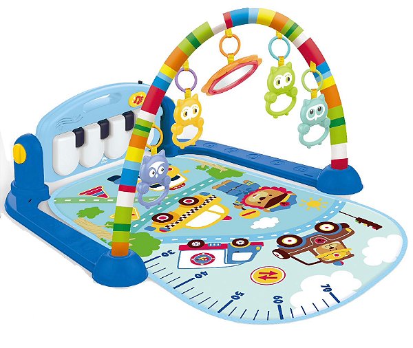 Tapete de Atividade Musical Piano Interativo Automoveis Wakaii