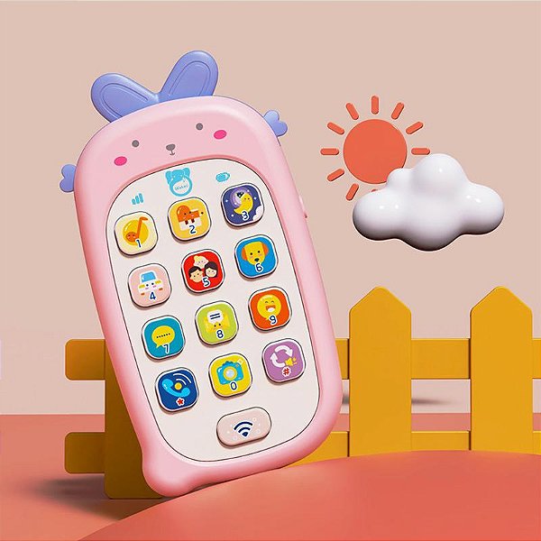 Celular Infantil Educativo Brinquedo Musical Interativo Coelhinho