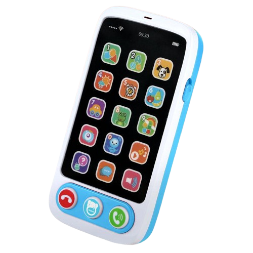 Brinquedo Celular Musical Infantil Azul Educativo WAKAII