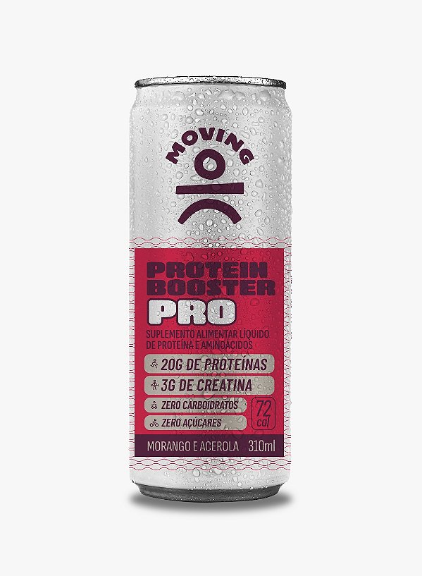 Moving Protein Booster Pro 20g +3g Crea - Morango e Acerola (310 ml)