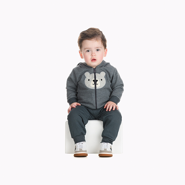 Conjunto Moletom Listrado/ Moletom