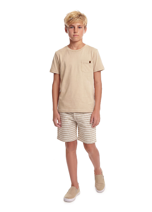 Conjunto Meia Malha / Moletinho Listrado