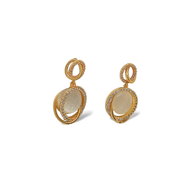 Brinco Folheado Pérola Branca - Ouro 18K