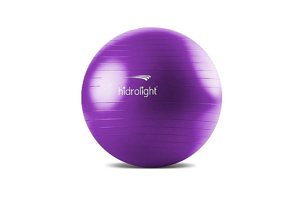 Bola de Exercícios Roxa 65cm Hidrolight FL13B – Pilates, Yoga, Funcional