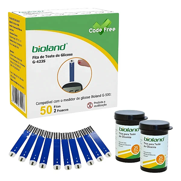 Tira para Glicosímetro Bioland G423S c/50