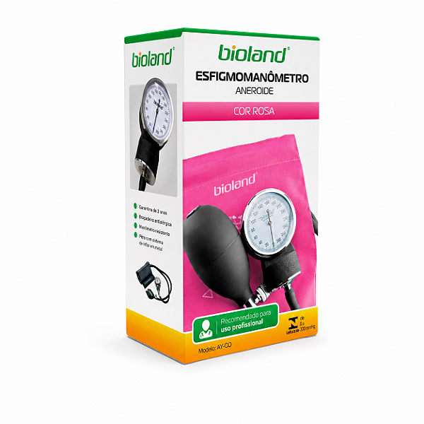 Esfigmomanômetro Aneroide Mod. AN100 - Bioland Cor Rosa