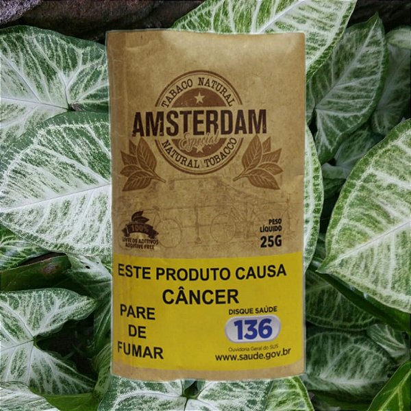 Tabaco Para Cigarro Amsterdam Orgânico 25g (Unidade)