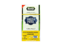 Cigarro De Palha Souza Paiol Black Menthol (Menta) Maço