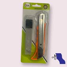 ESTILETE PROFISSIONAL METAL 15CM 3 LÂMINAS