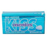 MENTOS BALA LATA KISS SABOR MENTA COM 50 UNIDADES 35 G x 1