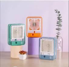 Mini Climatizador Umidificador Mesa Ar Ventilador Portátil