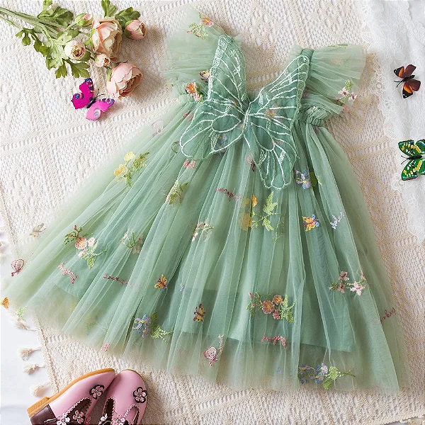 Vestido jardim Encantado verde