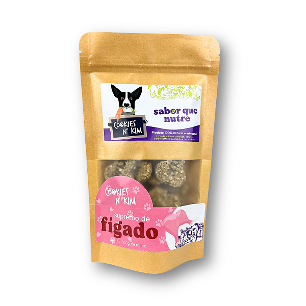 Petiscos Naturais para Cachorros - Sabor Fígado | Cookies N' Kim