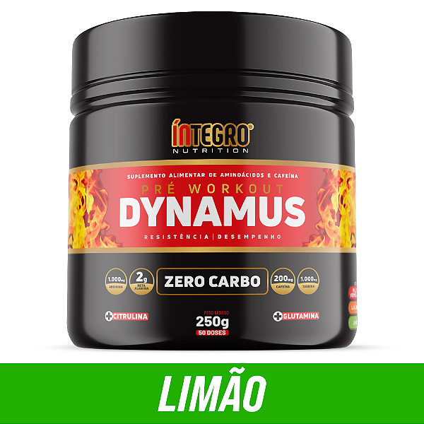 Pré Treino Dynamus Limão Integro Nutrition 250g