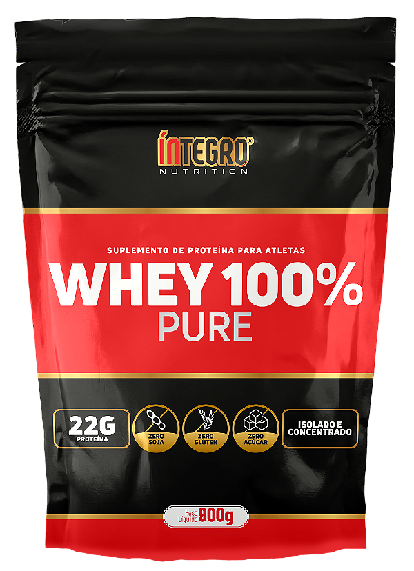 Whey 100% Pure Refil Baunilha 900g - Íntegro Nutrition