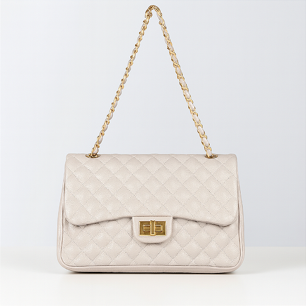 BOLSA MATELASSÊ GRANDE EM COURO LEGÍTIMO | CATERINE