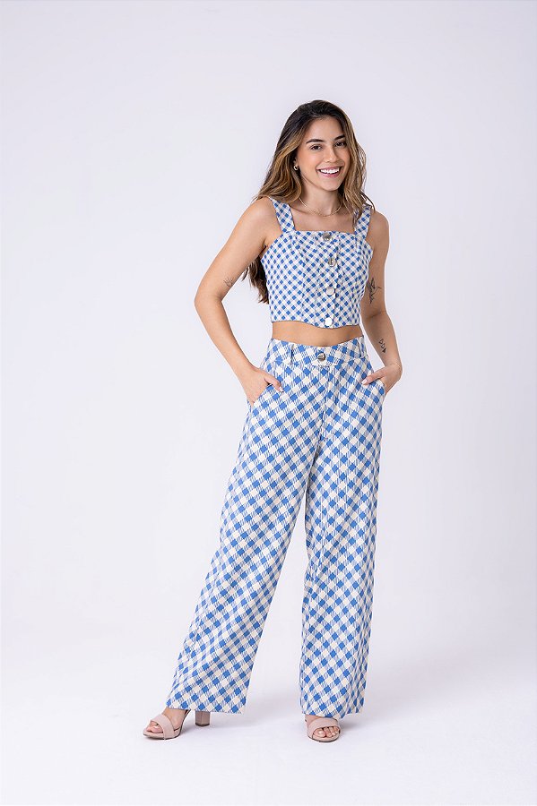 Cropped corselet em alfaiataria.