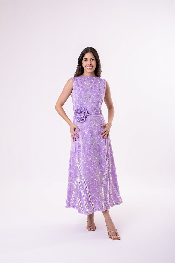 Vestido laise bordado