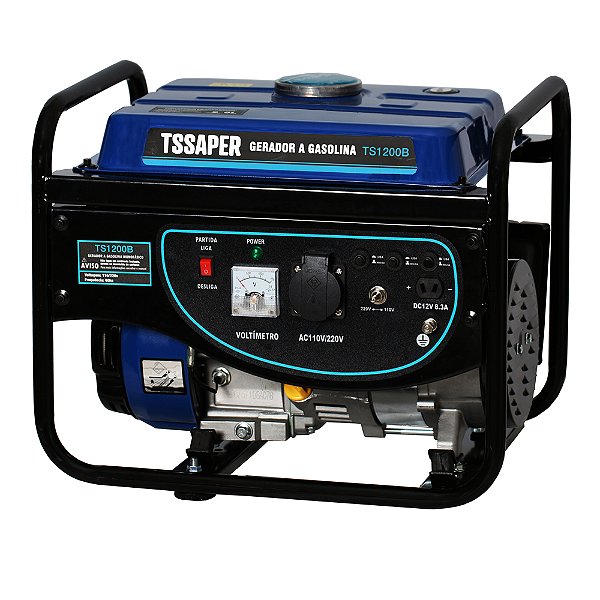 Gerador de energia a gasolina 110v/220v partida manual Tssaper modelo TS1200B