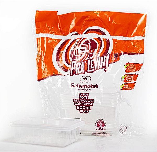 Pote 500ml Galvanotek G-306 SF c/ 10un Retangular Pra Levah