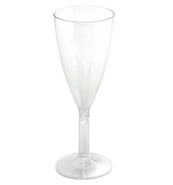 Taça Acrílica Salut Champagne 150ml Transparente Pacote 6un Prafesta