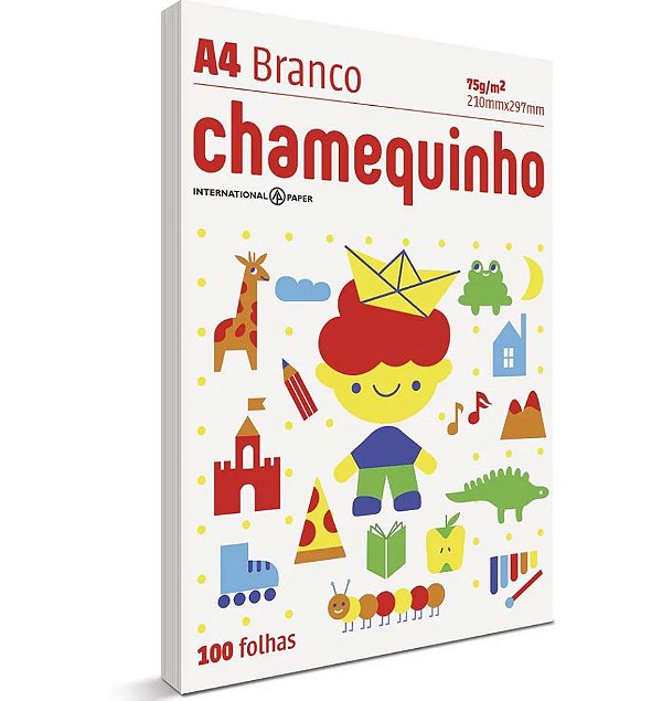Papel Chamequinho A4 210X297mm 100 folhas 75g/m²