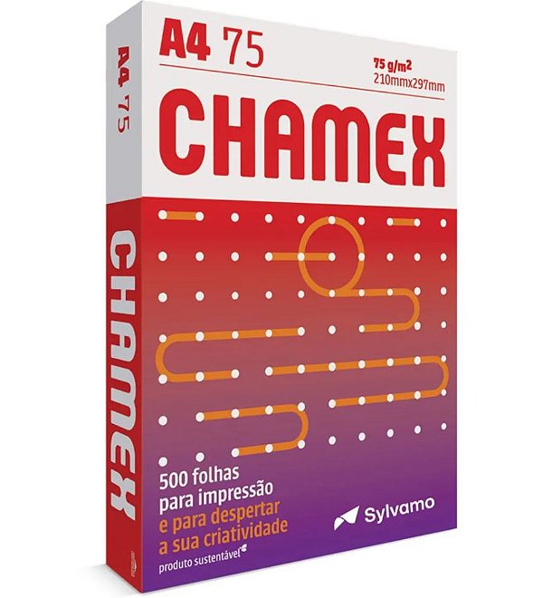 Papel Chamex A4 210X297mm 500 folhas 75g/m²