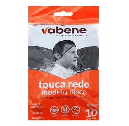 Touca Rede Disco Preta 10un Vabene