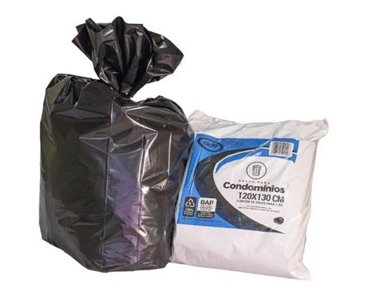 Saco de Lixo Preto Forte 240L Elefante Pacote 50un Condomínio Ciclo Reciclagem
